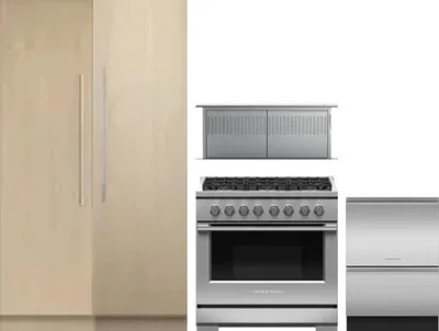 5 Piece Package Includes Refrigerator, Freezer, Range, Hood And Dishwasher